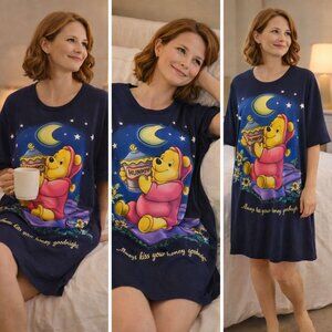 Vintage Disneyland Winnie the Pooh Nightshirt — Made in USA, One Size